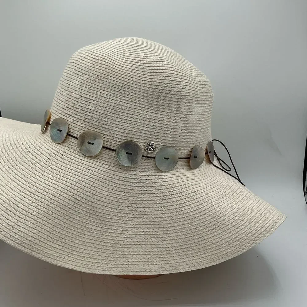 Flora Bella Sun Hat with Shell Accents